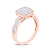 Thumbnail Image 1 of Princess-Cut Diamond Quad Engagement Ring 1/2 ct tw 10K Two-Tone Gold