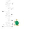 Thumbnail Image 2 of Children's Green Enamel Turtle Stud Earrings 14K Yellow Gold
