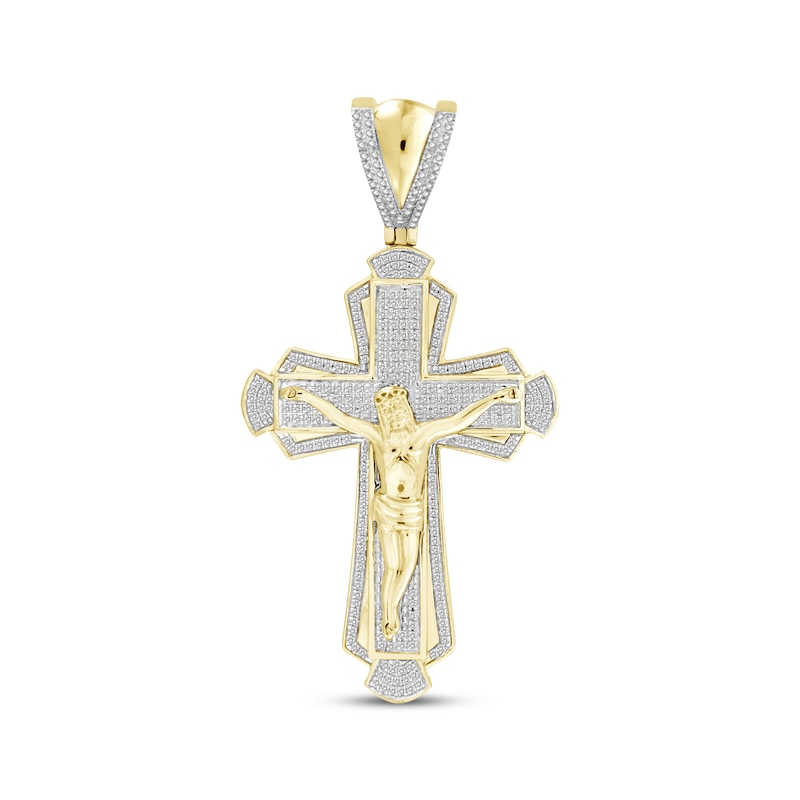 Main Image 1 of Men's Diamond Crucifix Charm 3/4 ct tw 10K Yellow Gold