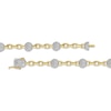 Thumbnail Image 2 of Men's Multi-Diamond Bead Station Chain Necklace 2-1/2 ct tw 10K Yellow Gold 22&quot;