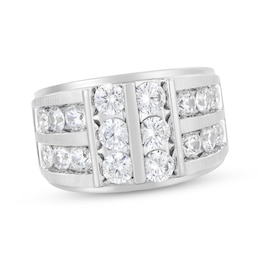 Men's Lab-Created Diamonds by KAY Fashion Ring 3 ct tw 10K White Gold