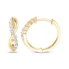 Thumbnail Image 3 of Our Story Together Diamond Twist Hoop Earrings 1/4 ct tw 10K Yellow Gold