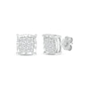 Thumbnail Image 0 of Multi-Diamond Cushion-Shaped Stud Earrings 1/4 ct tw Sterling Silver