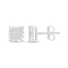 Thumbnail Image 2 of Multi-Diamond Cushion-Shaped Stud Earrings 1/4 ct tw Sterling Silver