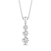 Thumbnail Image 1 of Memories, Moments, Magic Diamond Three-Stone Necklace 1/2 ct tw 10K White Gold 18&quot;