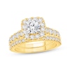 Thumbnail Image 1 of Certified Round-Cut Lab-Grown Diamond Cushion-Shaped Halo Bridal Set 2-1/6 ct tw 14K Two-Tone Gold