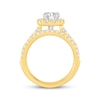 Thumbnail Image 3 of Certified Round-Cut Lab-Grown Diamond Cushion-Shaped Halo Bridal Set 2-1/6 ct tw 14K Two-Tone Gold