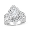 Thumbnail Image 1 of Lab-Grown Diamonds by KAY Multi-Stone Pear-Shaped Halo Engagement Ring 3 ct tw 10K White Gold