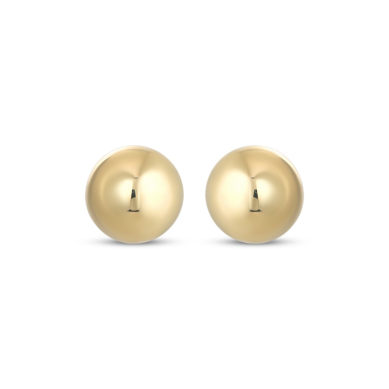 8mm Ball Stud Earrings 14K Yellow Gold