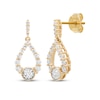 Thumbnail Image 1 of Milestones Diamond Teardrop Dangle Earrings 1/2 ct tw 10K Yellow Gold