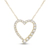 Thumbnail Image 1 of Lab-Grown Diamonds by KAY Graduated Heart Necklace 1/2 ct tw 14K Yellow Gold 18&quot;