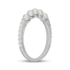 Thumbnail Image 2 of Neil Lane Cultured Akoya Pearl & Diamond Anniversary Ring 1/4 ct tw 14K White Gold