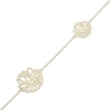 Thumbnail Image 3 of Flower Outline Station Bracelet 18K Yellow Gold-Plated Sterling Silver 7.5&quot;