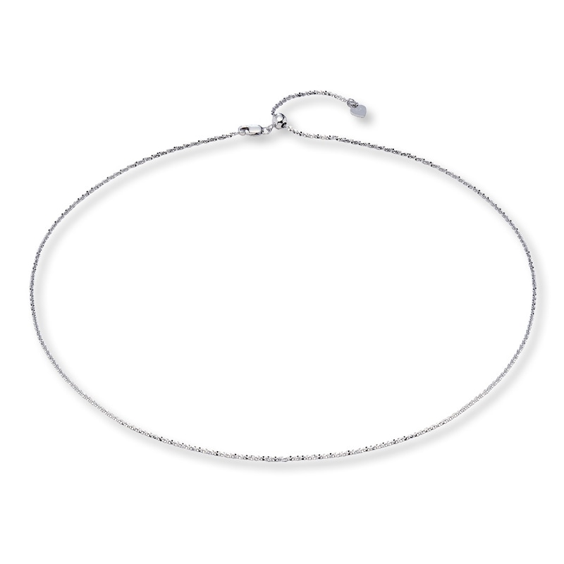 Main Image 1 of Solid Chain Necklace 14K White Gold 20&quot;