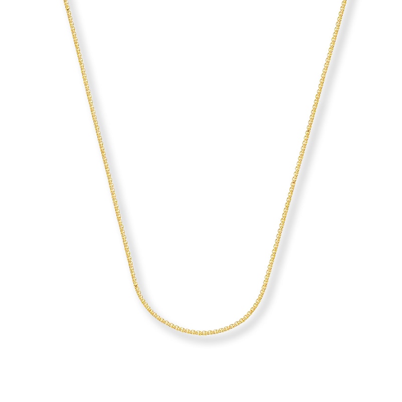 Main Image 1 of Solid Wheat Chain 14K Yellow Gold 18&quot;