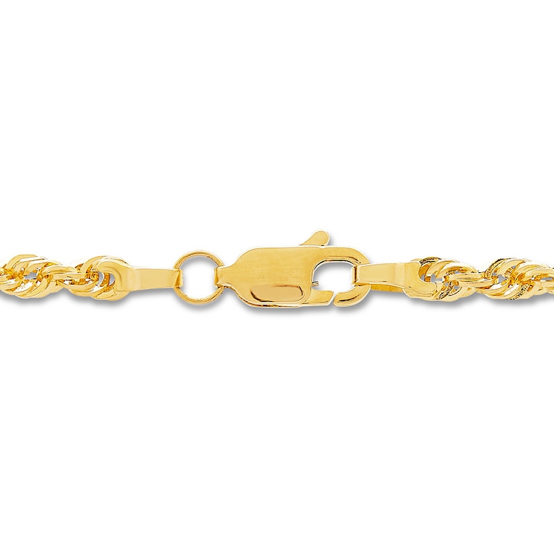 Main Image 2 of Semi-Solid Rope Chain Necklace 14K Yellow Gold 22&quot;