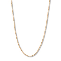 18&quot; Semi-Solid Rope Chain Necklace 14K Yellow Gold Appx. 2mm