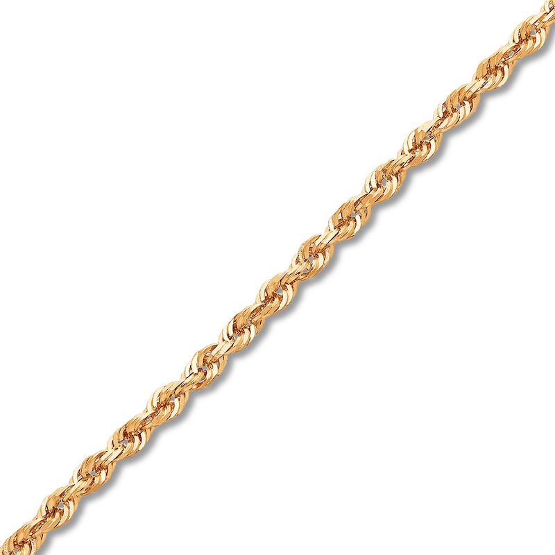 Main Image 2 of 18&quot; Semi-Solid Rope Chain Necklace 14K Yellow Gold Appx. 2mm