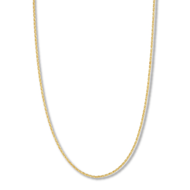 Main Image 1 of Solid Rope Chain Necklace 14K Yellow Gold Appx. 1mm 22&quot;