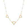 Thumbnail Image 1 of Heart Beaded Chain Necklace 10K Yellow Gold 18&quot;