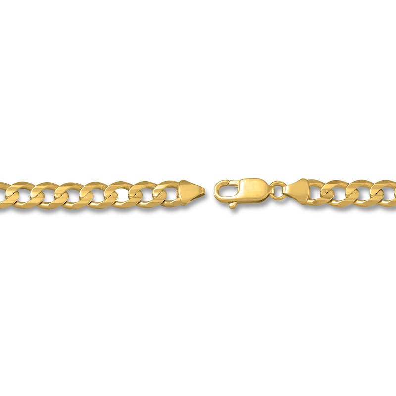 Main Image 2 of Solid Curb Chain Necklace 10K Yellow Gold 22&quot;