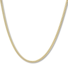 Cuban Chain Necklace Solid 14K Yellow Gold 18&quot;