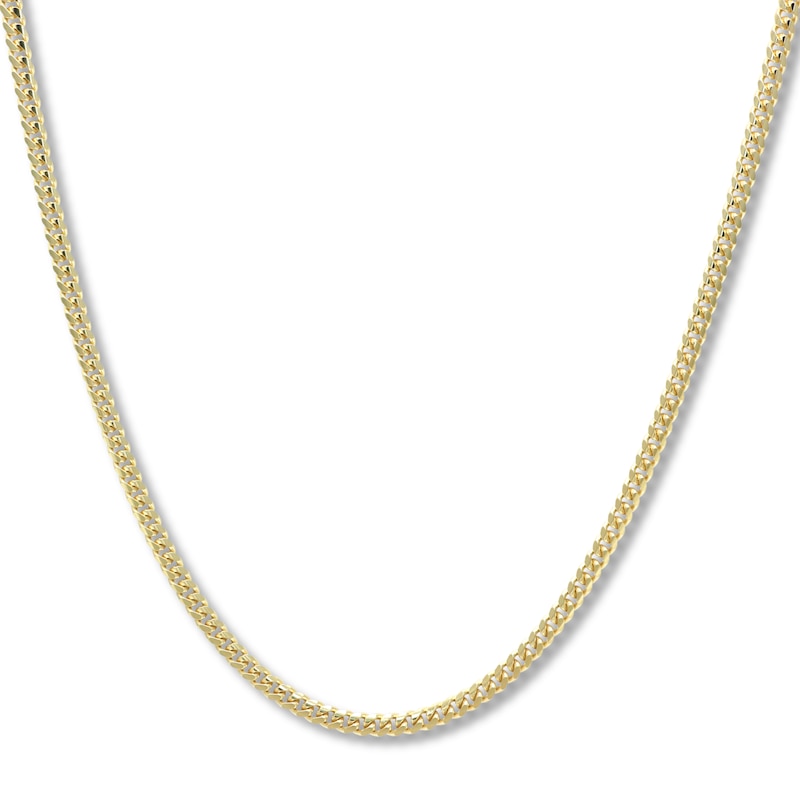 Main Image 1 of Cuban Chain Necklace Solid 14K Yellow Gold 18&quot;