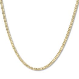 Cuban Chain Necklace Solid 14K Yellow Gold 20&quot;