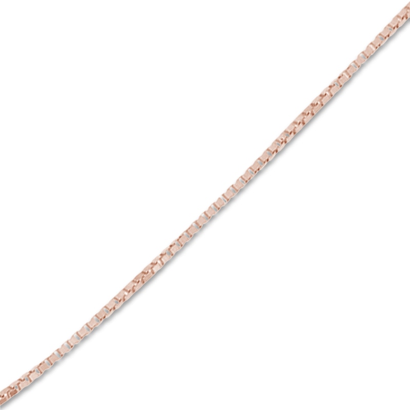 Main Image 2 of Solid Box Chain Necklace 14K Rose Gold 20&quot;