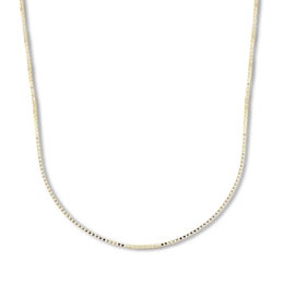 Solid Box Chain Necklace 14K Yellow Gold 20&quot;