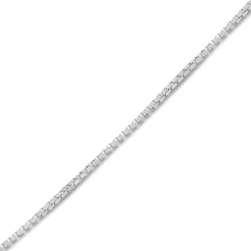 Main Image 2 of Solid Box Chain Necklace 14K White Gold 20&quot;