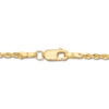 Thumbnail Image 2 of Semi-Solid Glitter Rope Chain Necklace 14K Yellow Gold 16&quot;