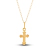 Thumbnail Image 1 of Children's Cross Necklace 14K Yellow Gold 13&quot;