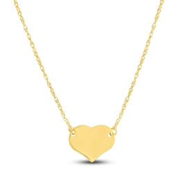 Mini Heart Necklace 14K Yellow Gold 18&quot;