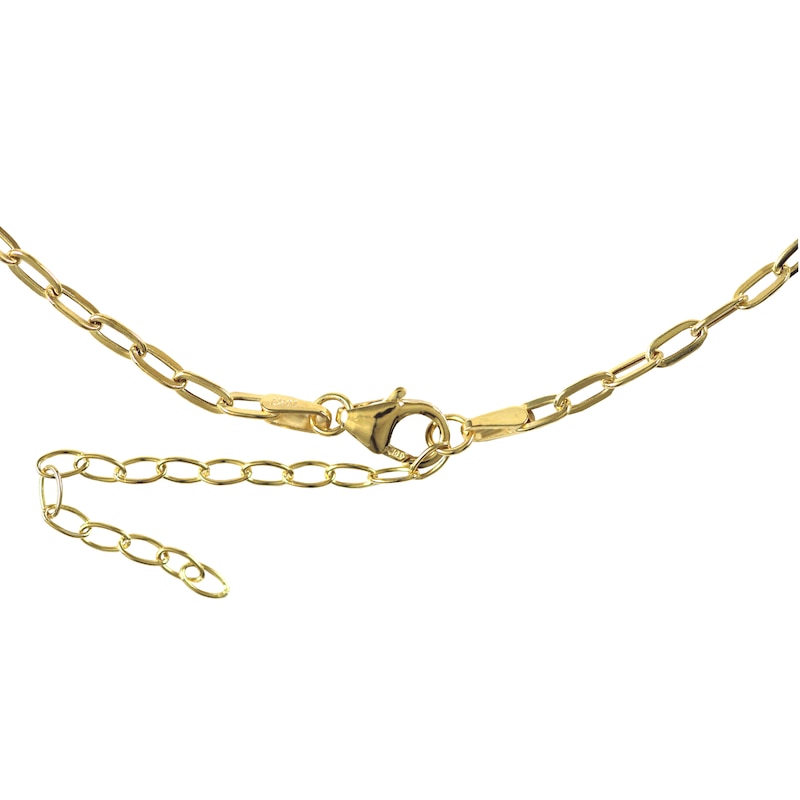 Main Image 2 of Oval Hollow Paperclip Necklace 10K Yellow Gold 18&quot;