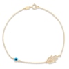 Thumbnail Image 1 of Hamsa & Evil Eye Bracelet 10K Yellow Gold 7.5&quot;