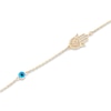 Thumbnail Image 2 of Hamsa & Evil Eye Bracelet 10K Yellow Gold 7.5&quot;