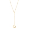 Thumbnail Image 1 of Paperclip Lariat Heart Necklace 10K Yellow Gold 18&quot;