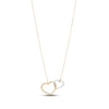 Thumbnail Image 2 of Hollow Double Heart Necklace 10K Two-Tone Gold 18&quot;