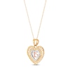 Thumbnail Image 2 of Quinceañera Heart Necklace 14K Two-Tone Gold 18&quot;