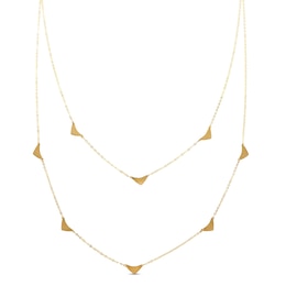 Double Layer Necklace 10K Yellow Gold 18&quot;