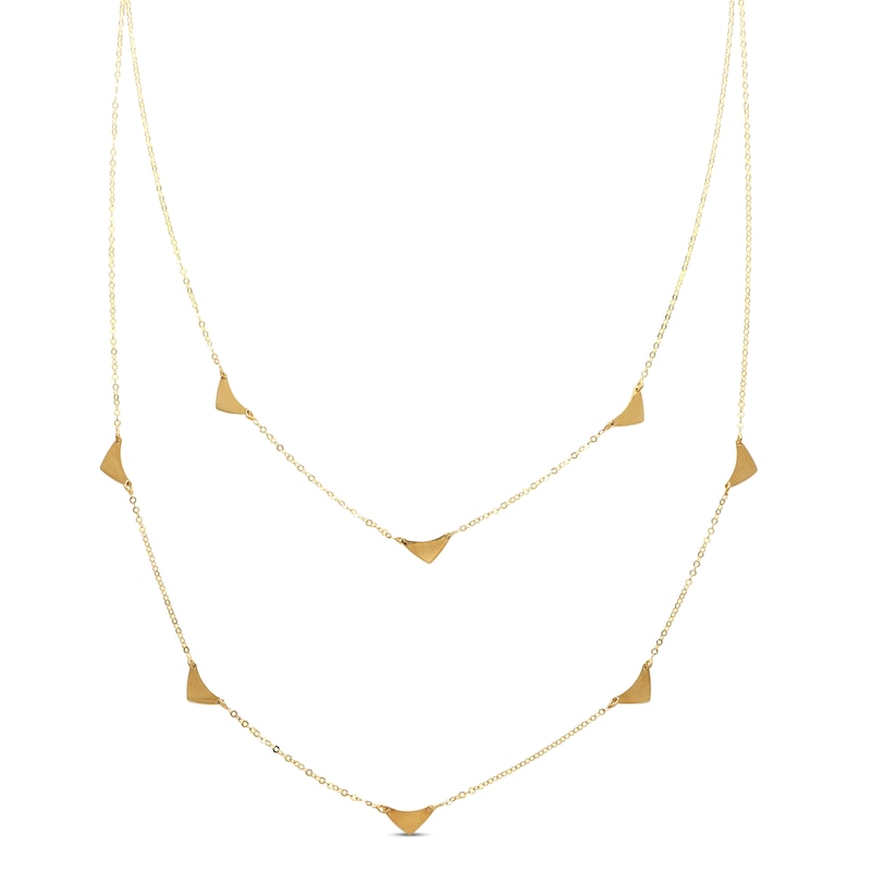 Main Image 1 of Double Layer Necklace 10K Yellow Gold 18&quot;