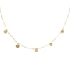 Thumbnail Image 1 of Paperclip Dangling Disc Necklace 10K Yellow Gold 18&quot;