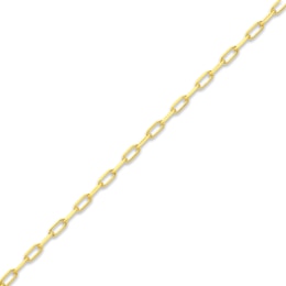 Solid Paperclip Necklace 10K Yellow Gold 16&quot;
