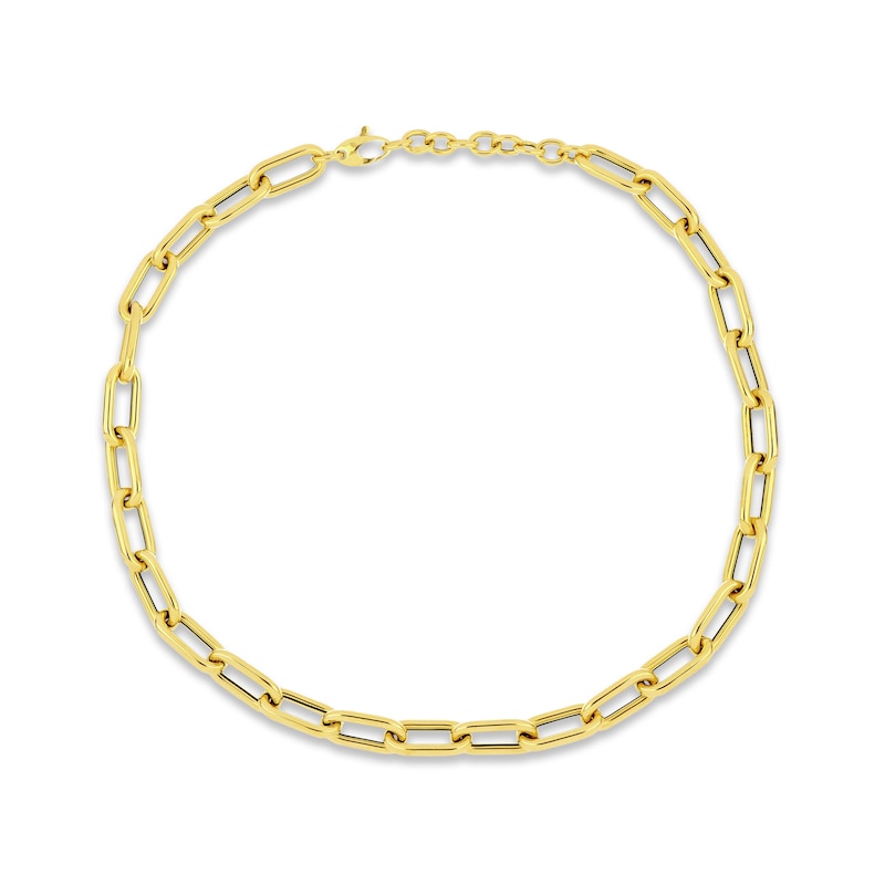 Main Image 1 of Hollow Paperclip Necklace 10K Yellow Gold 20&quot;