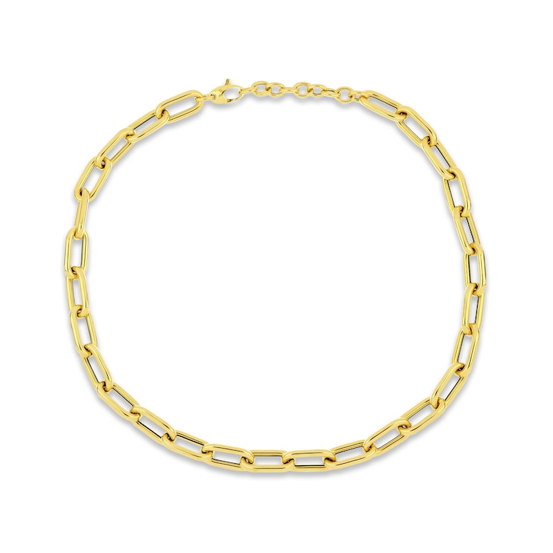 Main Image 1 of Hollow Paperclip Necklace 10K Yellow Gold 18&quot;