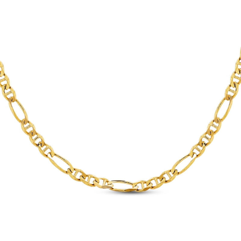 Main Image 1 of Solid Figaro Necklace 10K Yellow Gold 22&quot;