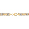 Thumbnail Image 1 of Hollow Barrel Link Necklace 10K Two-Tone Gold 22"