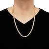 Thumbnail Image 2 of Hollow Barrel Link Necklace 10K Two-Tone Gold 22"