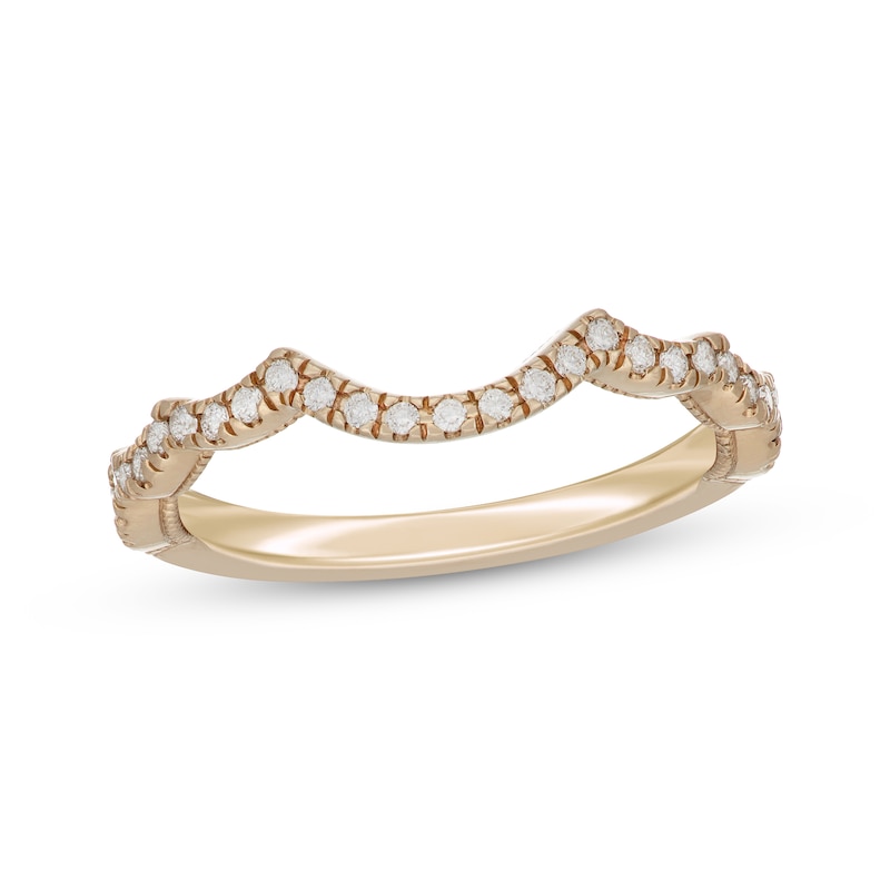 Main Image 1 of Neil Lane Artistry Lab-Created Diamond Contour Wedding Band 1/5 ct tw 14K Yellow Gold